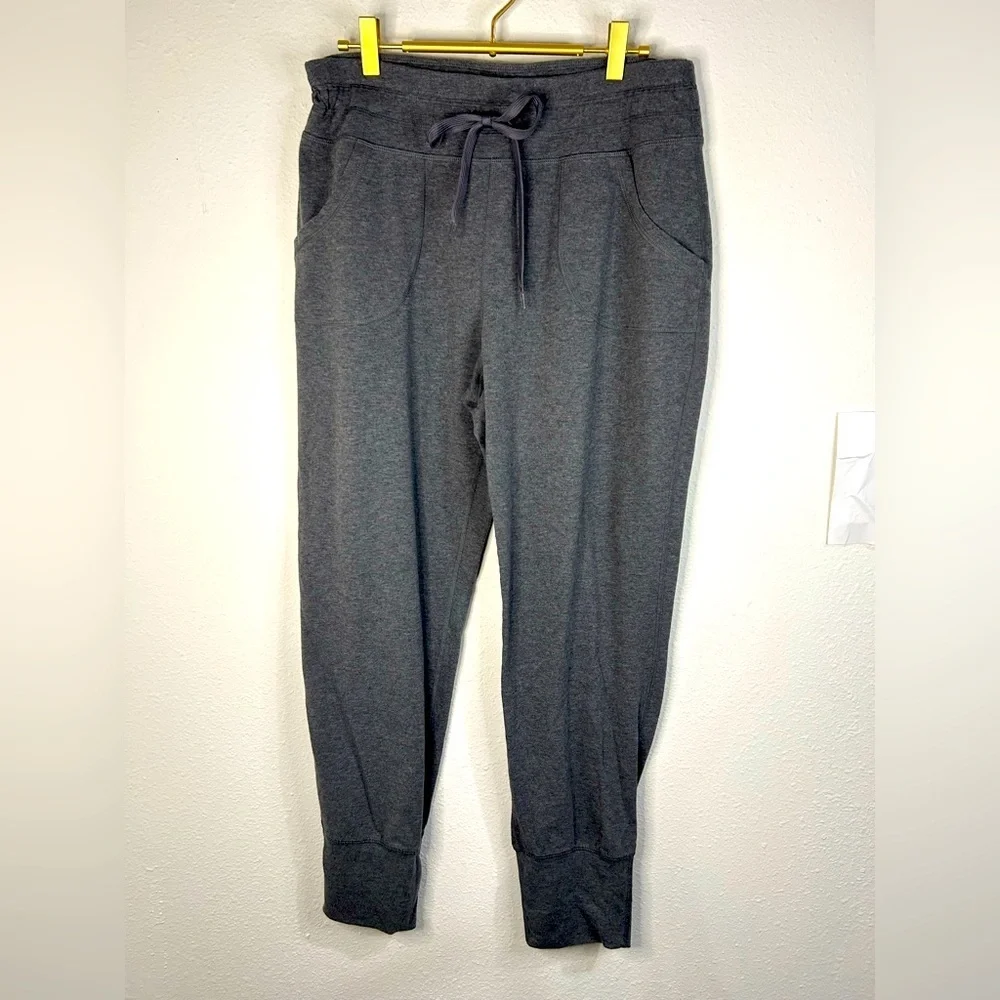 Rainbeau Women’s Size Large Gray Stretch Joggers Drawstring Waist Cuffed Pants - Picture 2 of 8